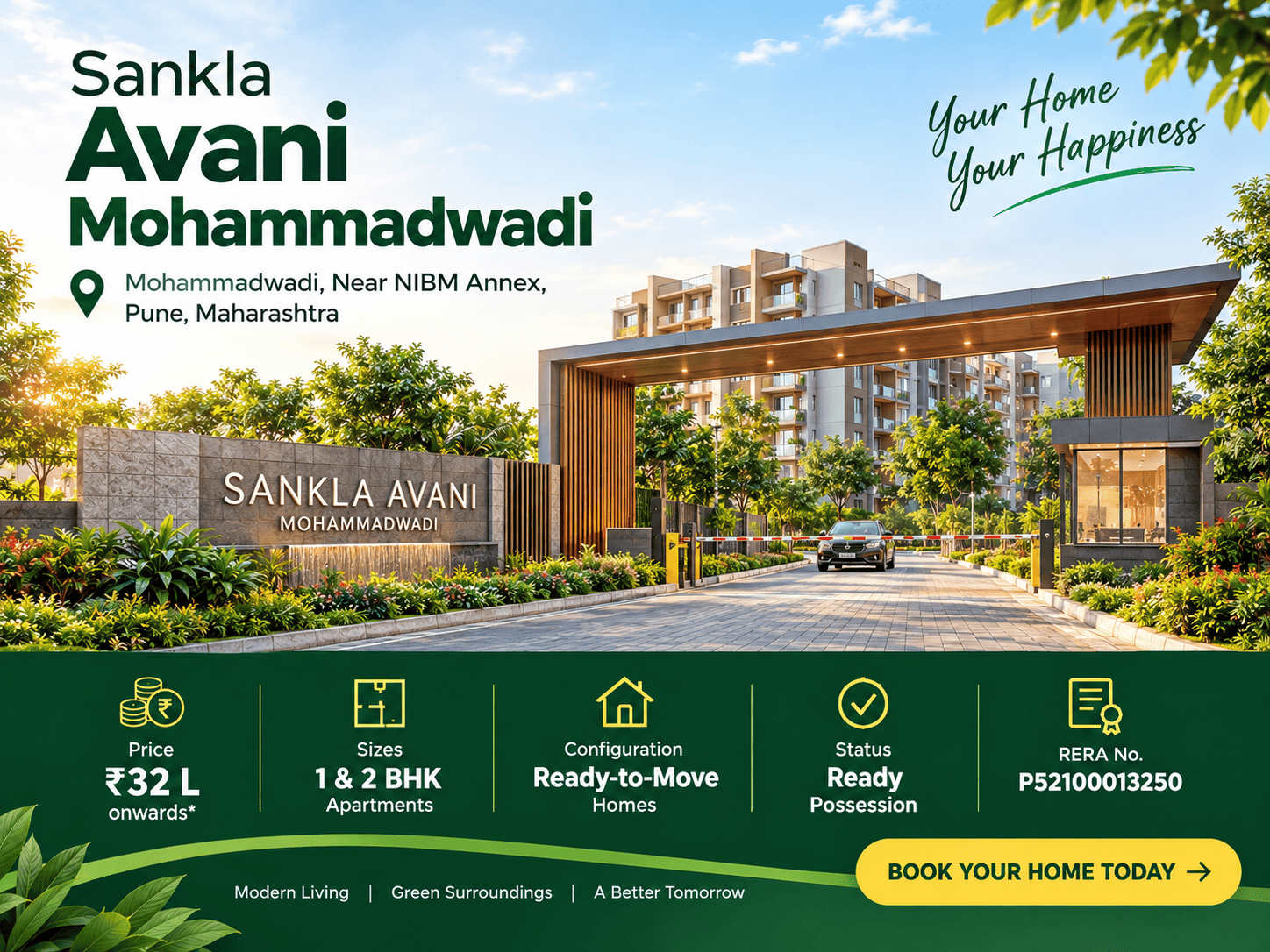 Sankla Avani Mohammadwadi - Ready 1 & 2 BHK Apartments Pune
