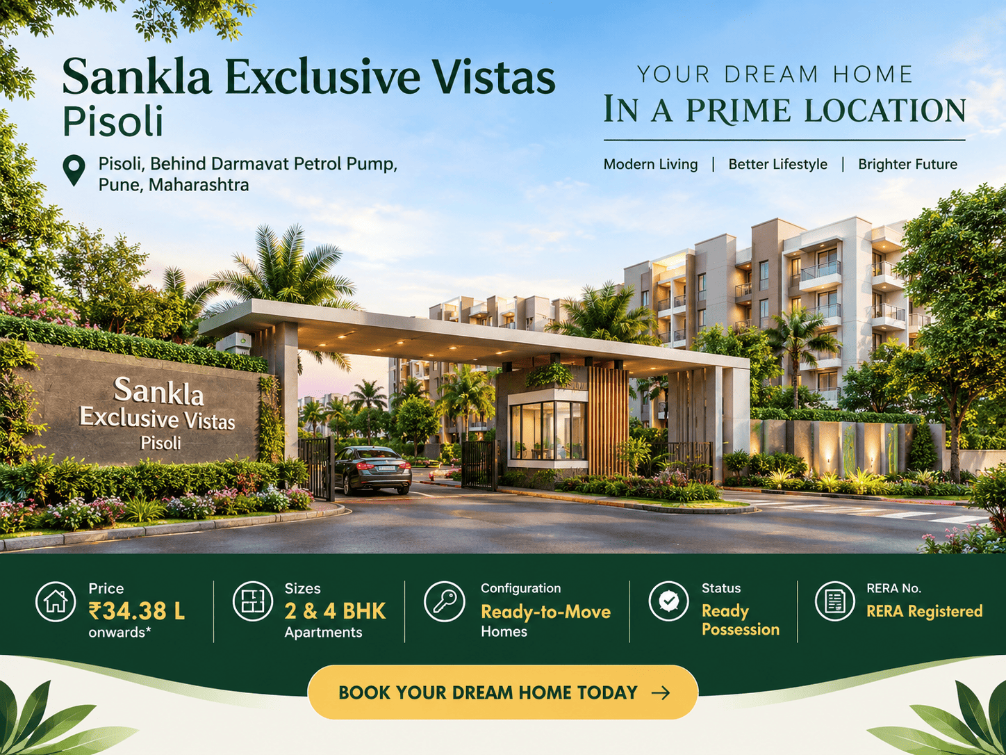 Sankla Exclusive Vistas Pisoli - Ready 2 & 4 BHK Apartments Pune