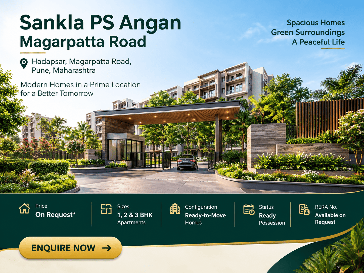 Sankla PS Angan Magarpatta Road - Ready 1, 2 & 3 BHK Apartments Pune