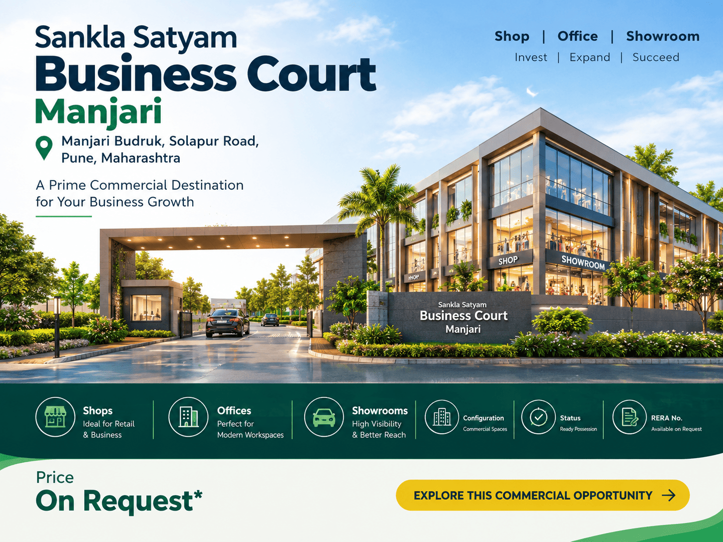 Sankla Satyam Business Court Manjari - Ready Commercial Spaces Pune