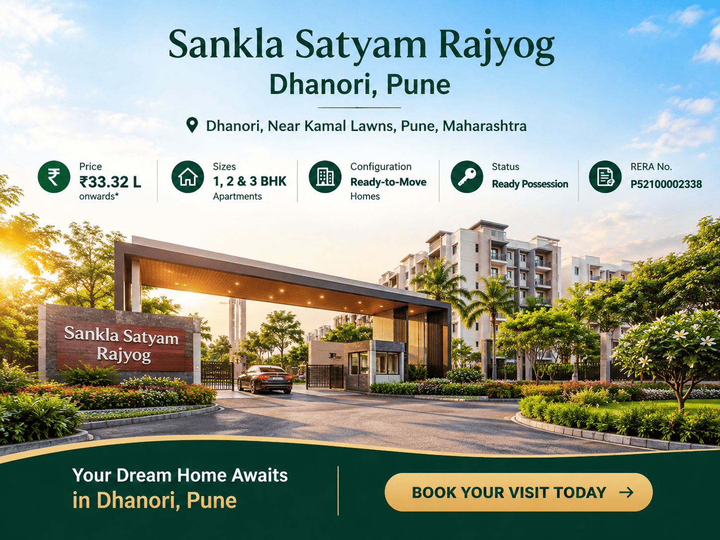 Sankla Satyam Rajyog Dhanori - Ready 1, 2 & 3 BHK Apartments Pune