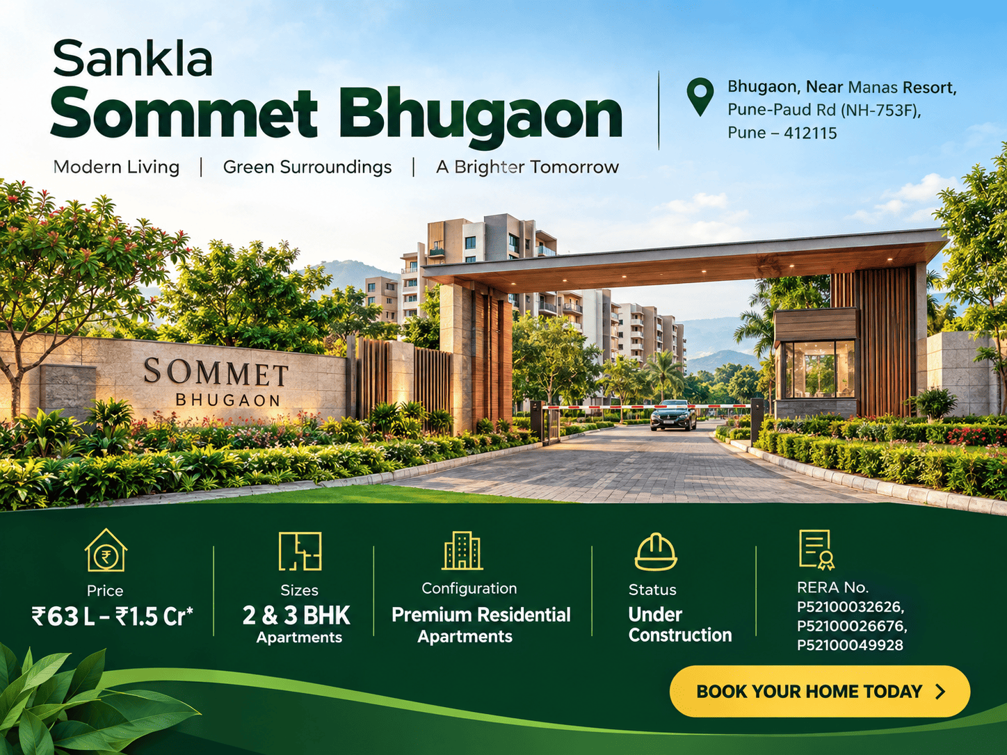 Sankla Sommet Bhugaon - Premium 2 & 3 BHK Apartments Pune